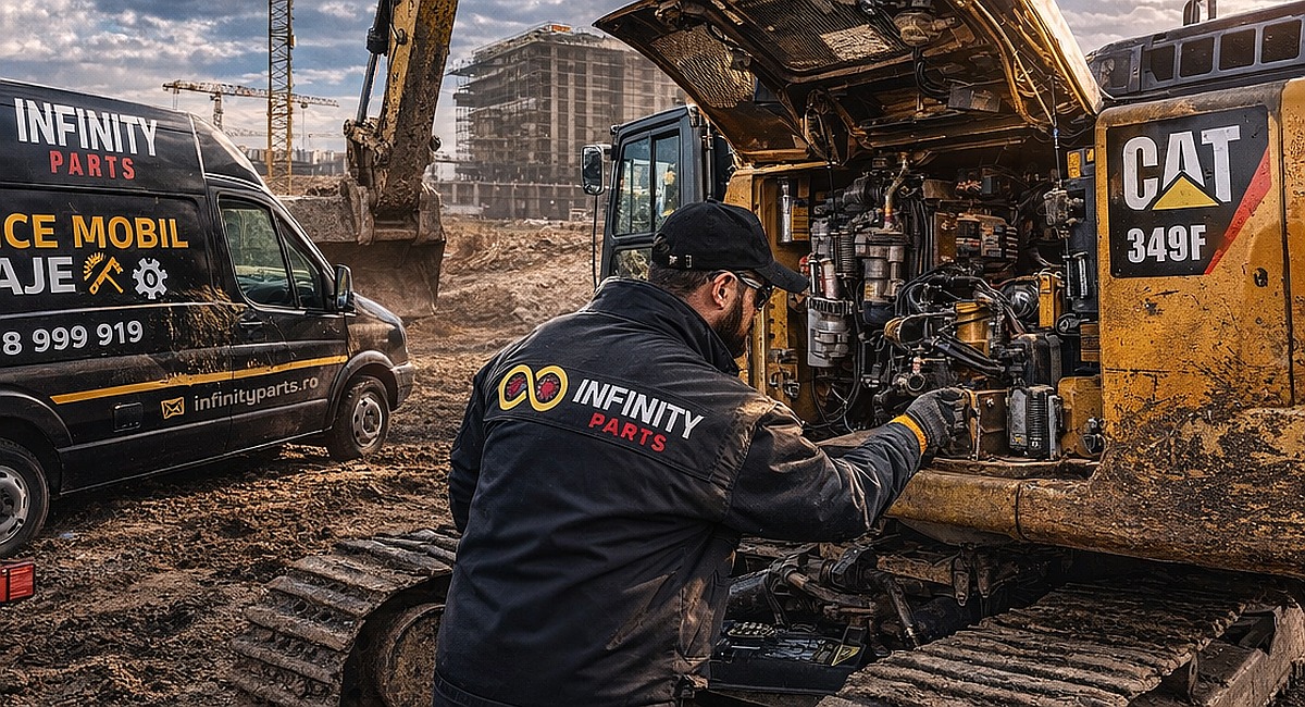 Service mobil Infinity Parts în teren pentru utilaje CAT